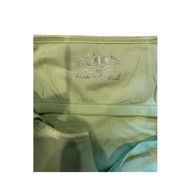 Justice Mint Green Tank Top and Green Checkered Shorts Set Size 12 Kids Like New - Picture 6 of 7